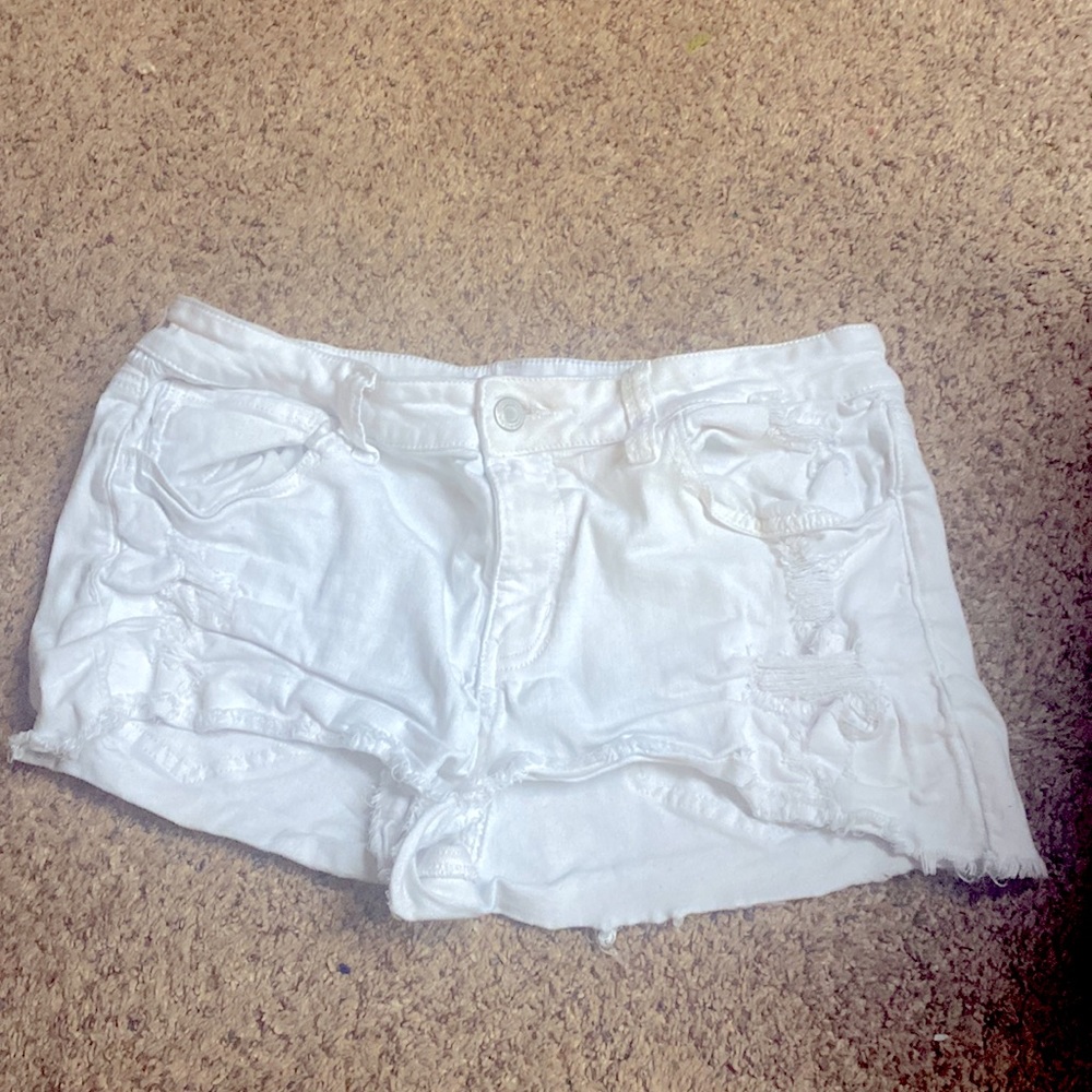 selling white ripped shorts size 13